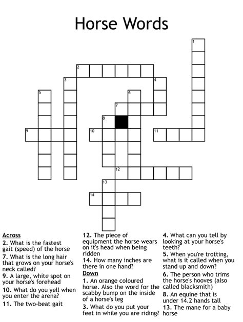 A horse of a different co. . Spotted as a horse crossword